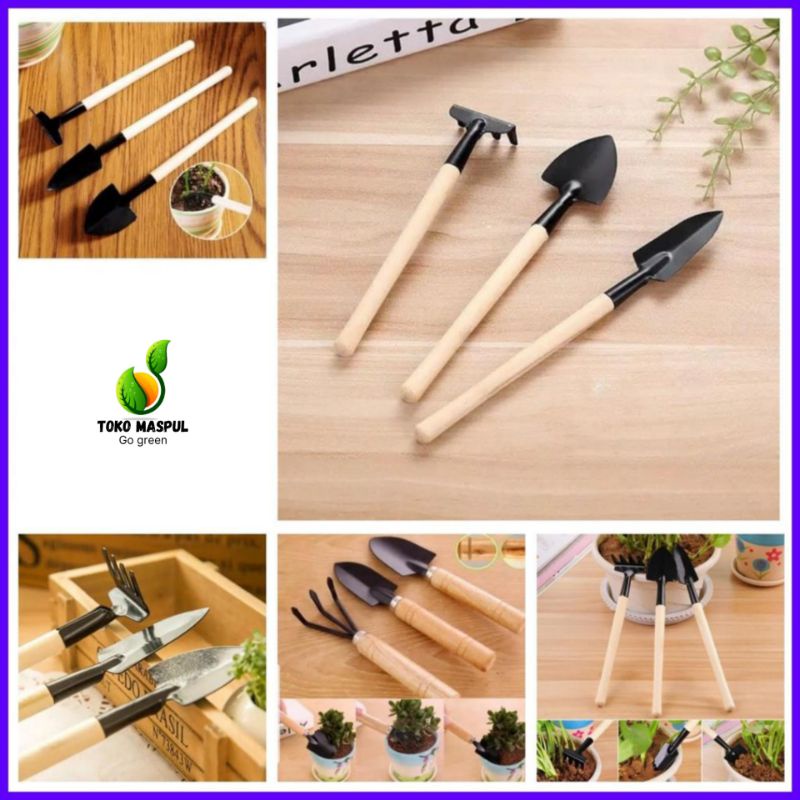 Jual Set sekop Garpu Cangkul 3 in 1 sekop mini / garden tools / SEKOP ...