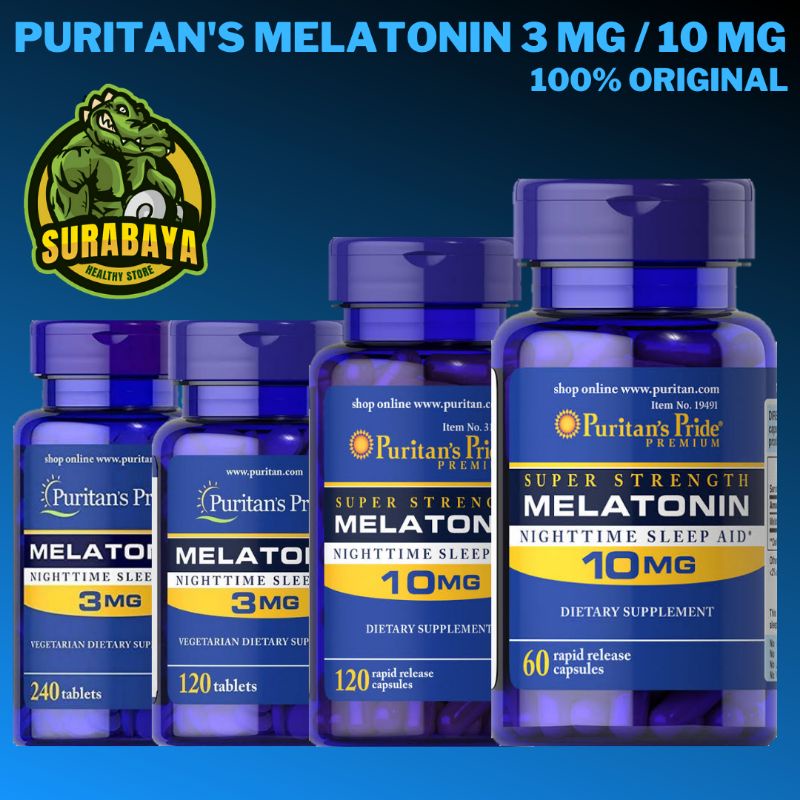 Jual Puritans Pride Melatonin 10 Mg X 120 Kapsul Puritan Super Strength