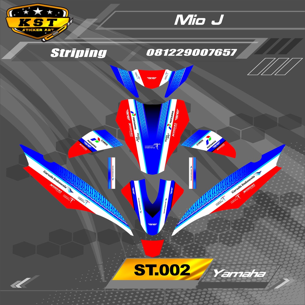 Jual Sticker Striping Decal Full Body Yamaha Mio J Sticker Striping