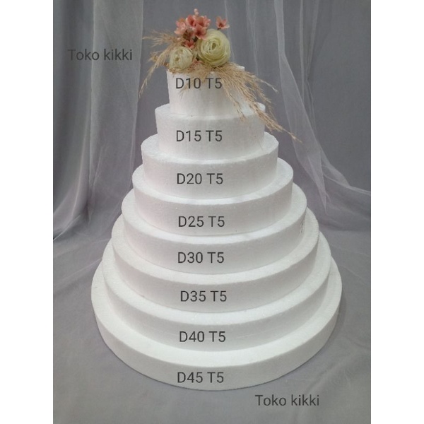 Promo tatakan kue styrofoam d35cm, alas kue styrofoam, alas