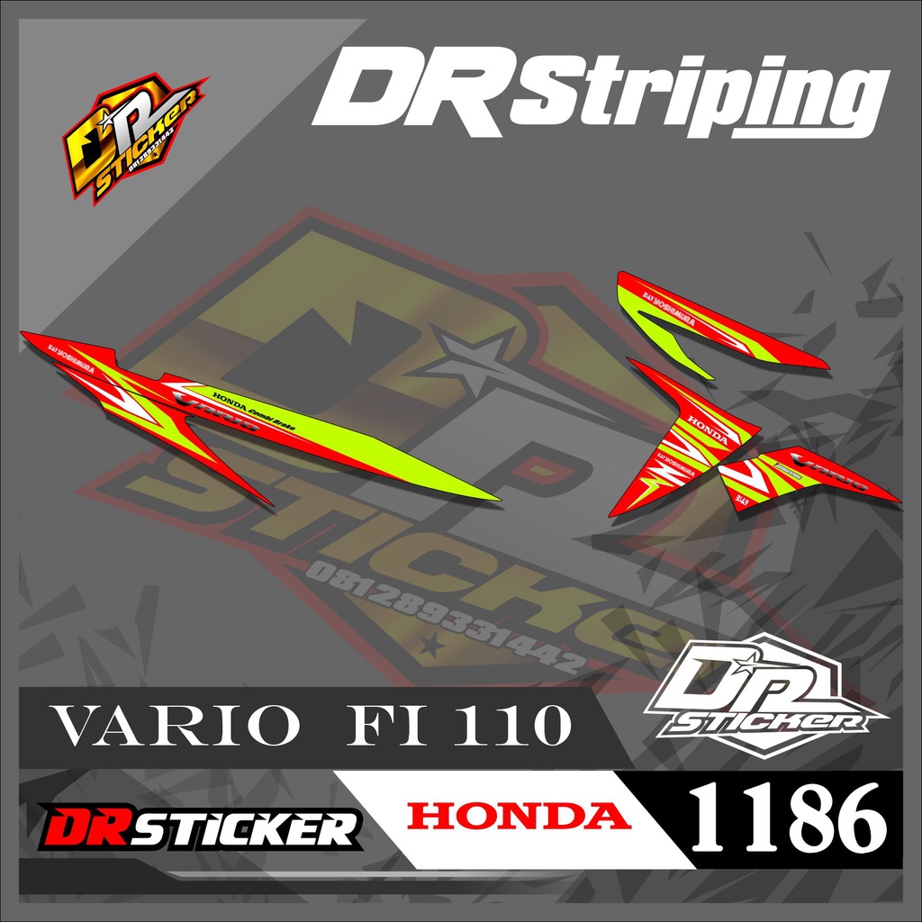 Jual 1186 STRIPING STICKER VARIO 110 OLD FI RACING SEMI FULL STICKER ...