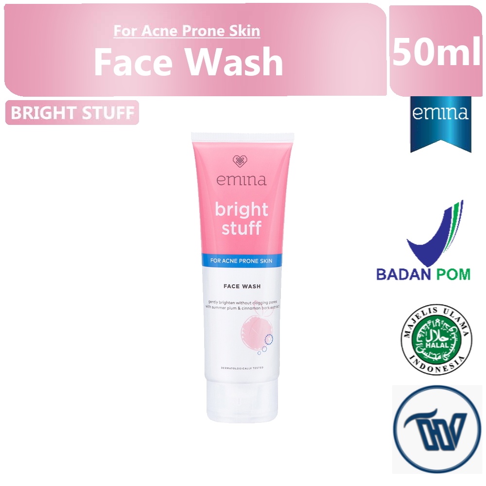 Jual Emina Bright Stuff Face Wash For Acne Prone Skin 50ml Shopee