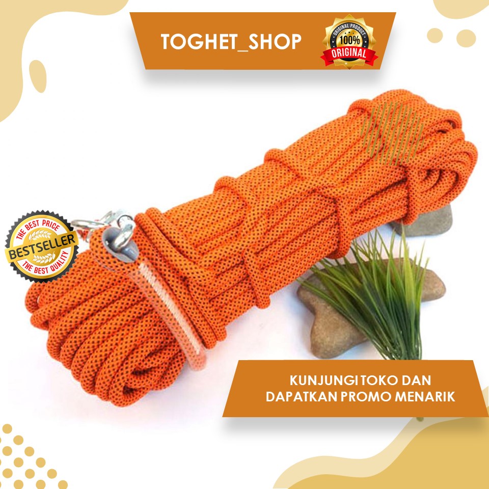 Jual Tali rappelling Safety Climbing Rope 10 Meter Tali Panjat Tebing ...