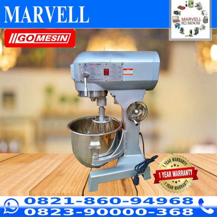 Jual Planetary Mixer 20 Liter B-20 Dough Mixer Roti Kue 20 Liter B20 ...