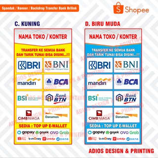 Jual Spanduk Banner Agen Brilink Banner Spanduk Transfer Bank Ukuran ...