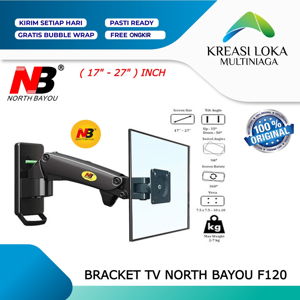 Jual Bracket Tv Monitor Led Lcd North Bayou Nb F Inch Shopee Indonesia