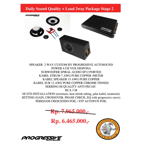 Jual daily entry level sound quality loud audio by progressive ...