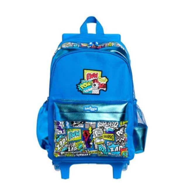 Jual smiggle wonder trolley bag unicorn backpack roda ada Lampu 100% ...