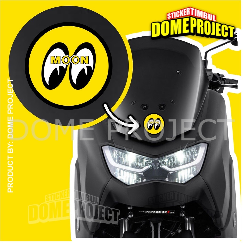 Jual Stiker Cutting MOONEYES Kuning – Sticker Motor Aesthetic, Premium ...