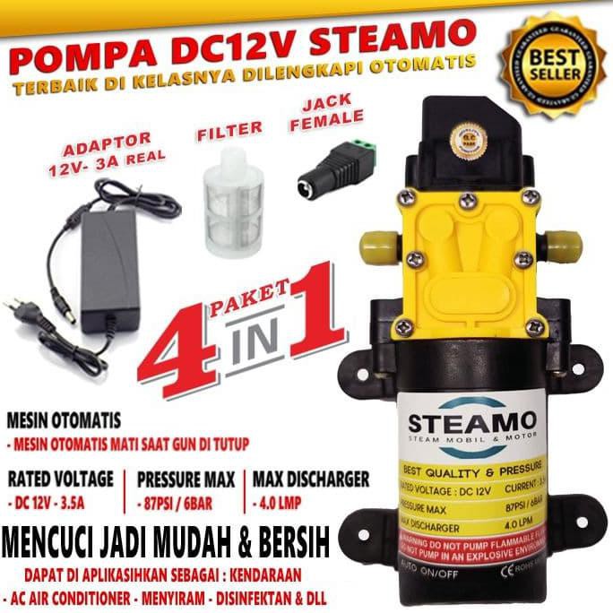 Jual Pompa Air Dc V Adaptor Jack Female Filter Alat Cuci Motor Ac Shopee Indonesia