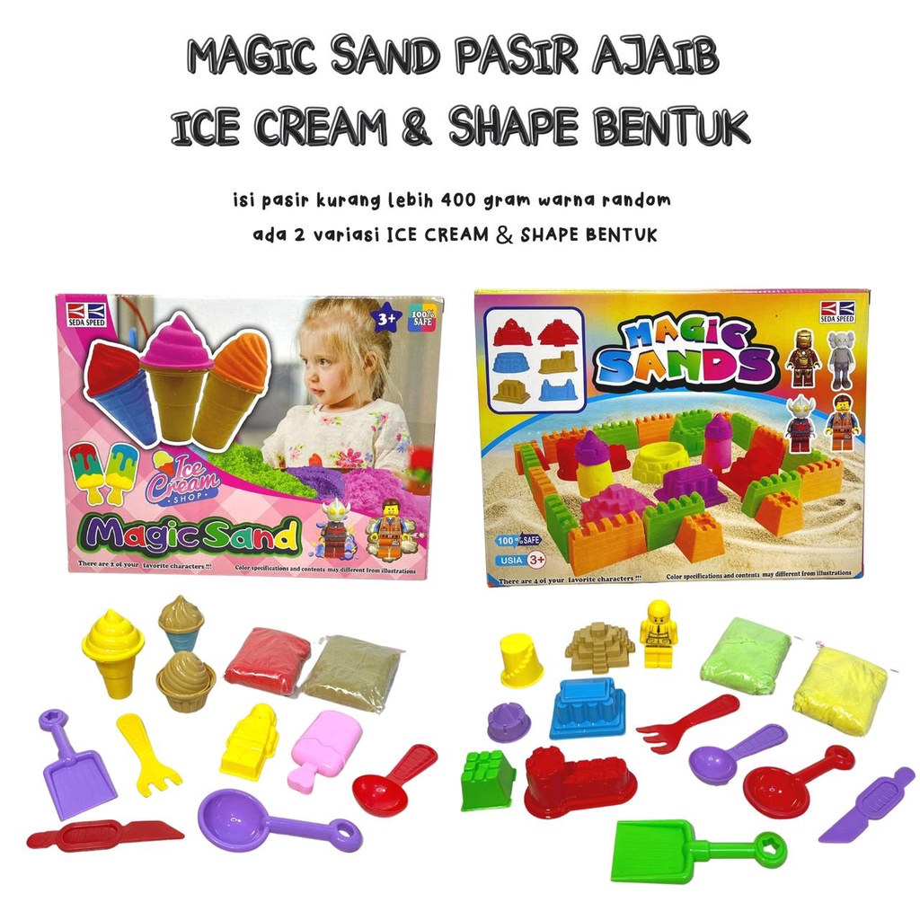 Jual OMTEPEN - MAINAN PASIR KINETIK PASIR AJAIB MAGIC SAND ICE CREAM LY ...