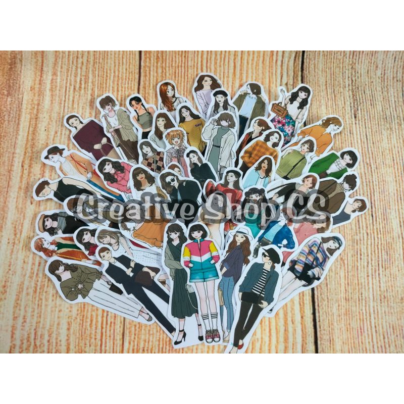 Jual (ISI 10 STIKER) / STICKER GIRLS / STIKER CEWEK / AESTHETIC GIRL ...