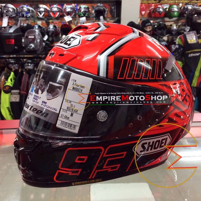 harga helmet shoei paling murah Jual Unik Helm SHOEI X14 Marquez Murah