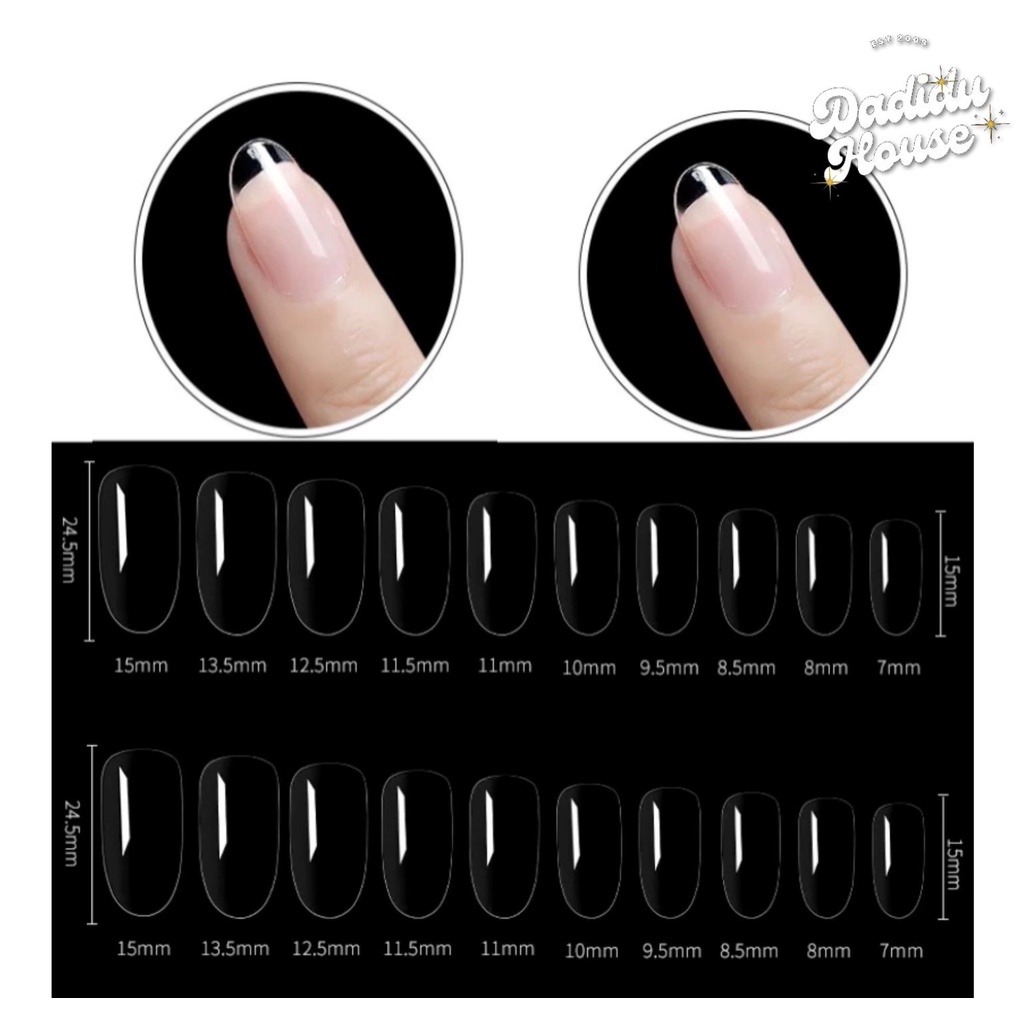 Jual Round Style Rounded Kuku Palsu Nail tips False Nails Fake Nails ...