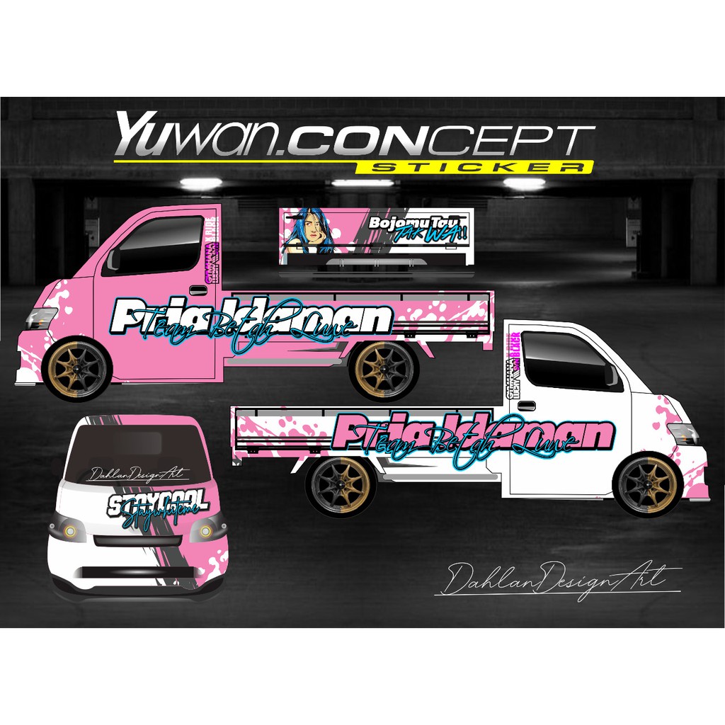 Jual decal stiker gran max custom pink | Shopee Indonesia