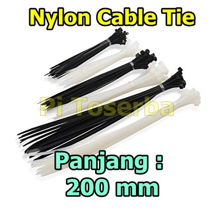 Jual Isi 100 Pcs Kabel Tis 200 mm 20 cm x 3.6 mm Cable Tie Ties Zip ...