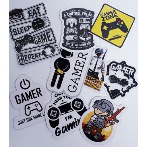 Jual Sticker Gaming Gamer Zone Eat Sleep Game Repeat Stiker Murah ...