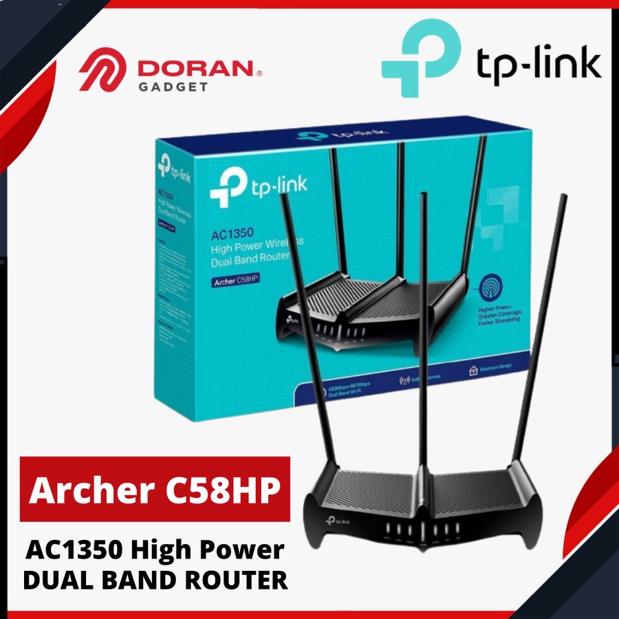 Jual TP-Link Archer C58HP WiFi AC1350 High Power Wireless Dual Band ...