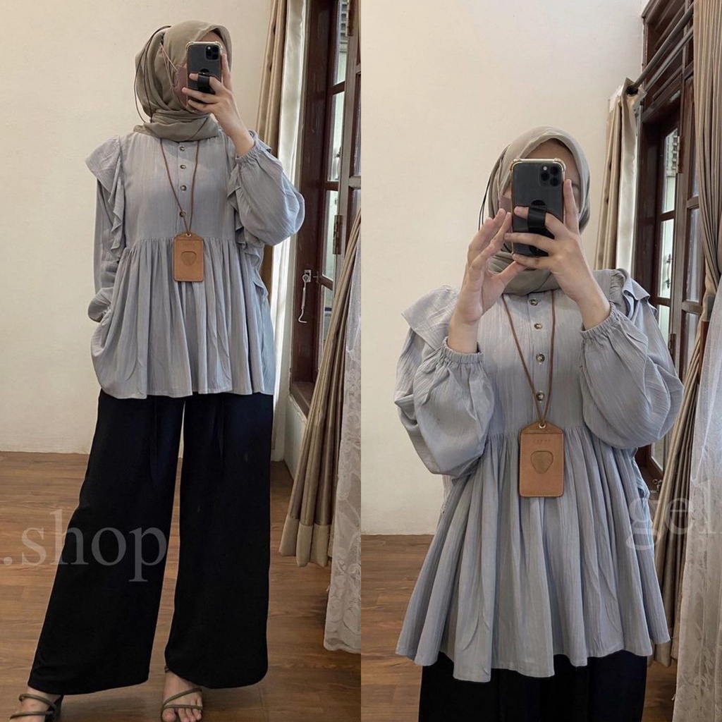 Jual Blouse Wanita Blouse Crinkle Atasan Wanita Blouse Serena Top