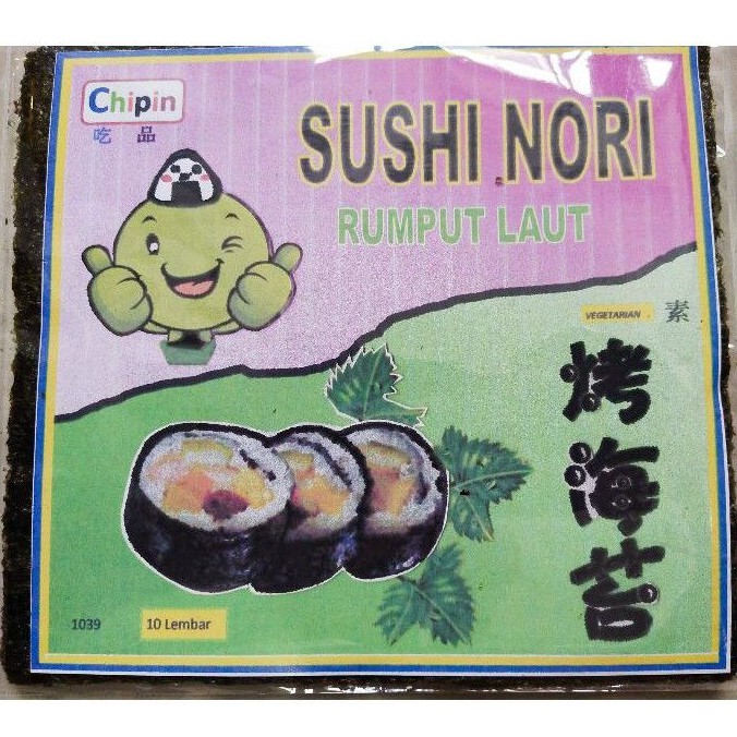 Jual Chipin Sushi Nori 10 lembar uk. 21cm x19cm | Shopee Indonesia