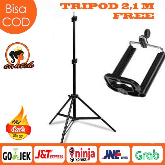 Jual TRIPOD STAND 2 METER FOR SMARTPHONE / RINGLIGHT ALL TYPE / CAMERA ...