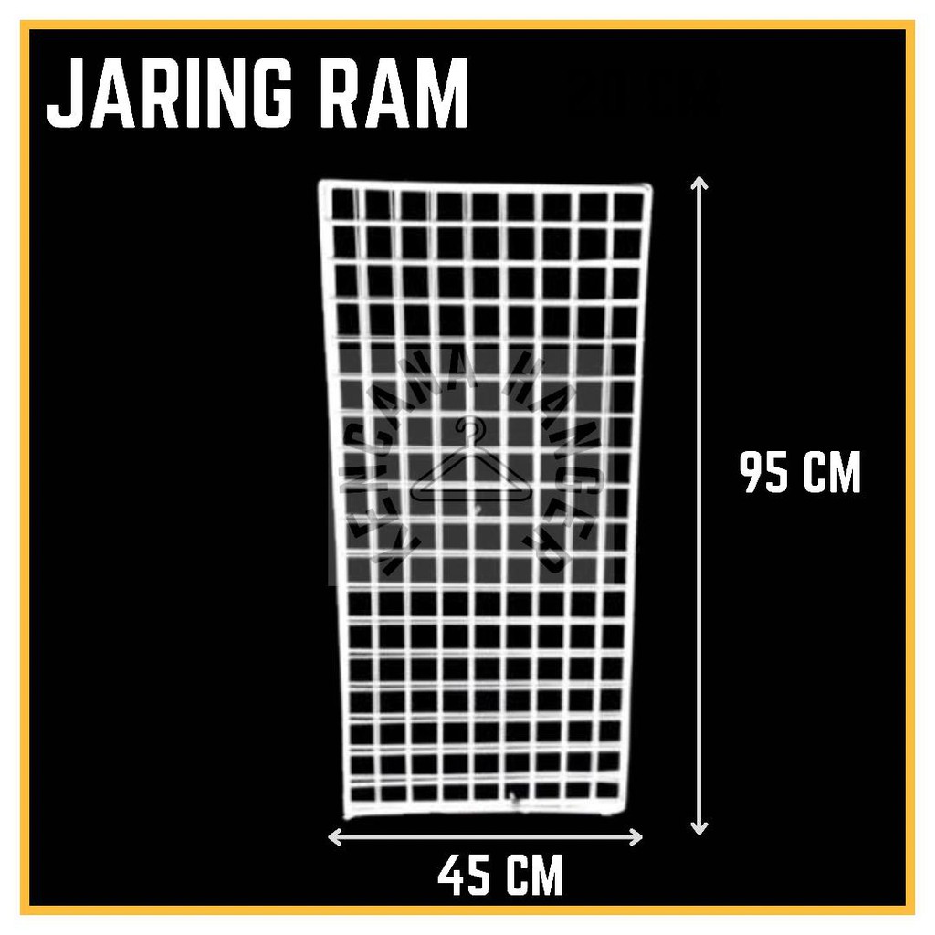 Jual Jaring RAM Dinding 45 X 95 / Hijang Hiasan / Wire Grid 45x95 CM ...