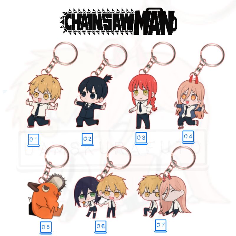 Jual Gantungan Kunci Chainsaw Man | Keychain Makima Power Denji Akrilik ...