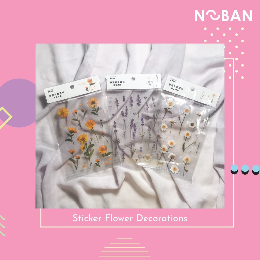 Jual Sticker Flower Decorations Tranparent (Stiker Bunga Transparan ...