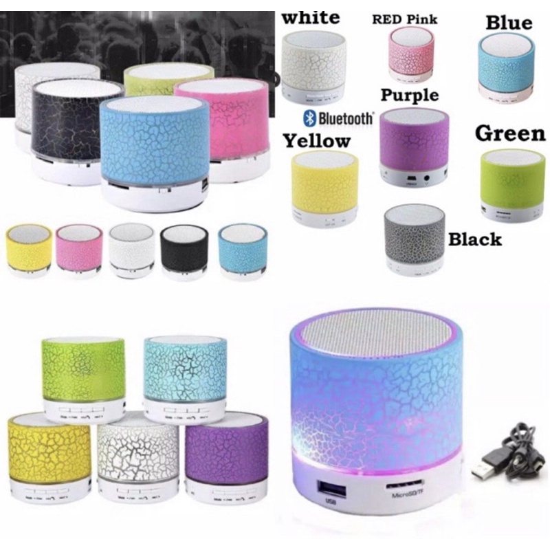 Jual Speaker Bluetooth Mini Model Motif Retak Led A9 S10 Music Box ...