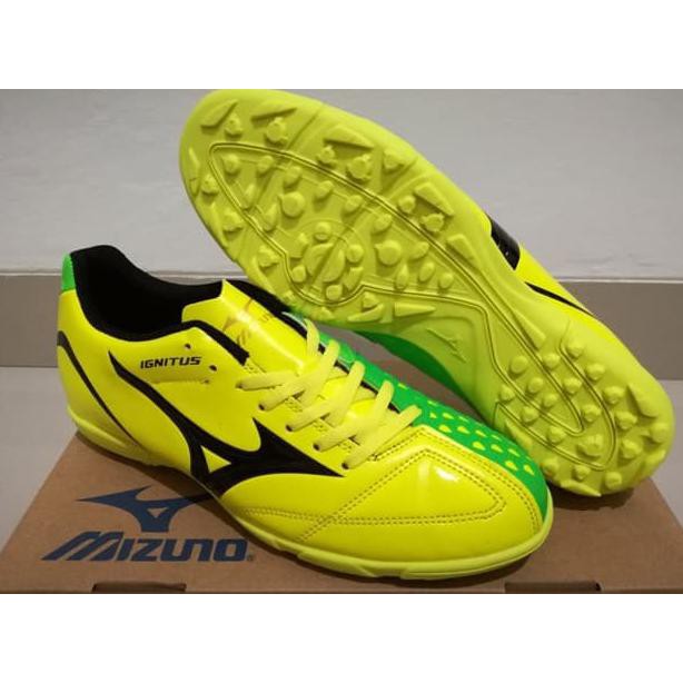 FUTSAL SHOES ORIGINAL GRADE SEPATU FUTSAL MIZUNO WAVE IGNITUS 4 NEON YELLOW TURF KUALITAS PREMIUM