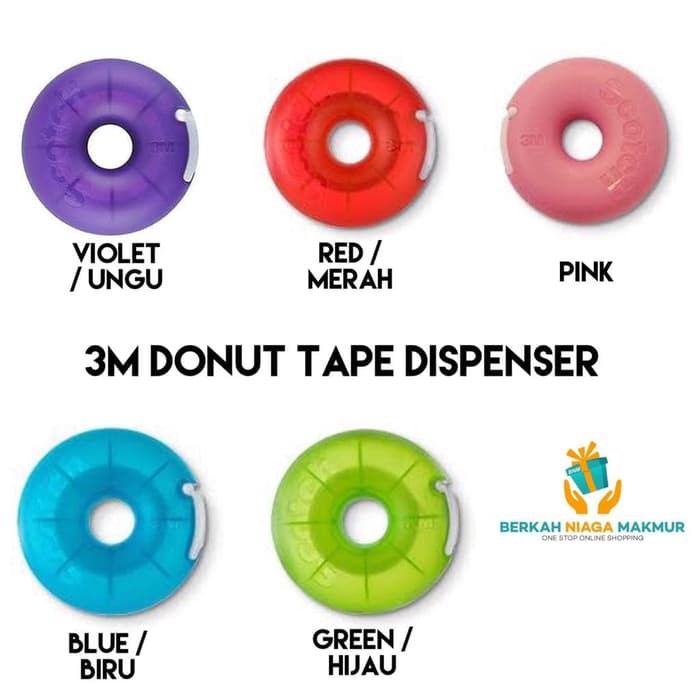 Jual 3M Scotch Magic Tape Donut Dispenser Shopee Indonesia