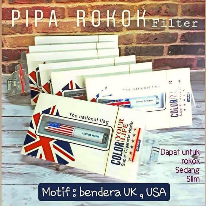 Jual Pipa Rokok Filter Permanen - Bendera | Shopee Indonesia