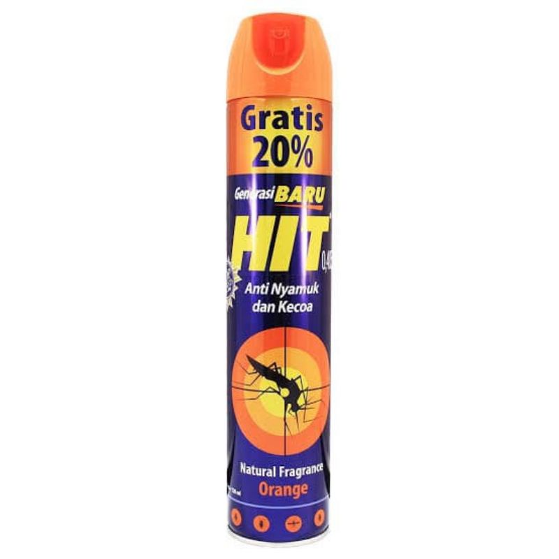 Jual HIT Obat Nyamuk Aerosol Orange 600ml | Shopee Indonesia