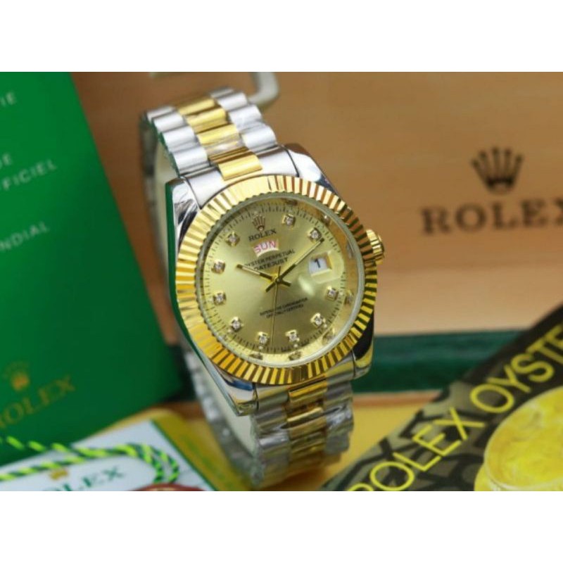 Jual Jam Tangan Pria Rolex Oyster Datejust Jam Tangan Premium Tanggal Dan Hari Aktif