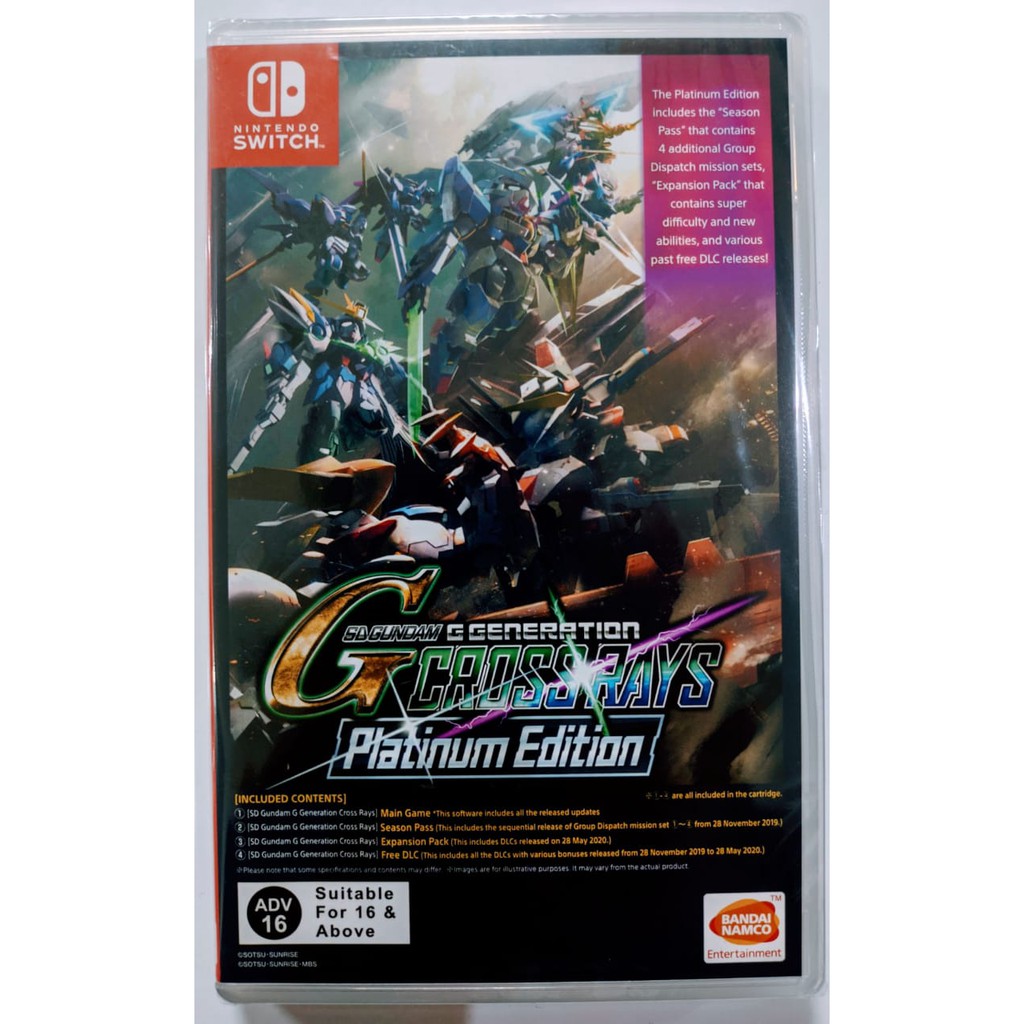 SD Gundam G Generation Cross Rays Platinum Edition - Nintendo Switch - Version Asiatique (EN) - Occasion Bon état