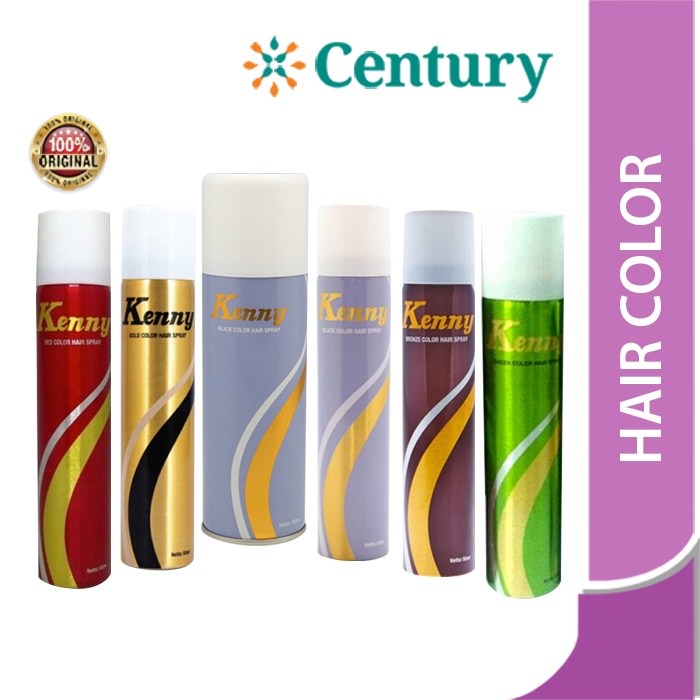 Jual KENNY HAIR SPRAY COLOR / BLACK / BRONZE / GOLD / GREEN / RED