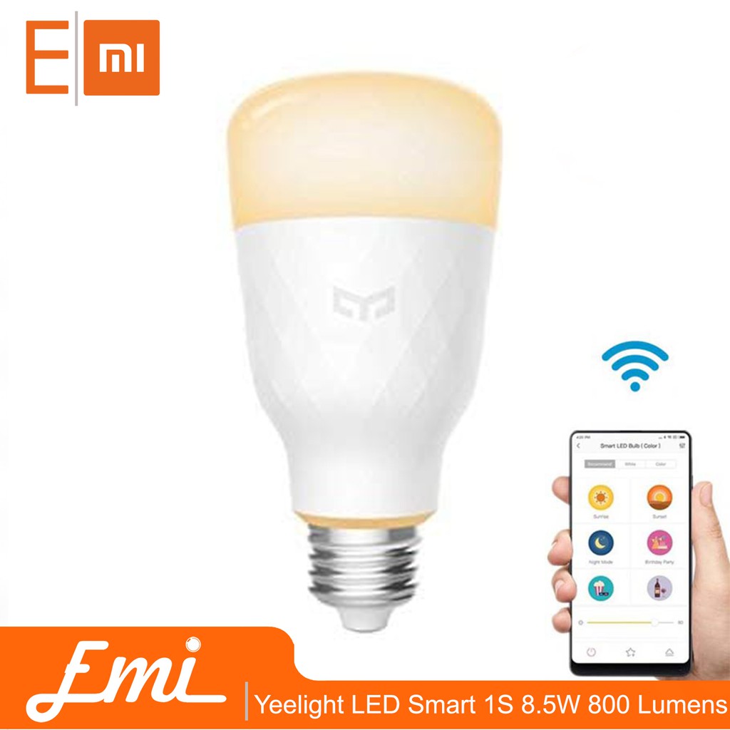 Jual Yeelight LED Smart Bulb 1S E27 800 Lumens smart WIFI