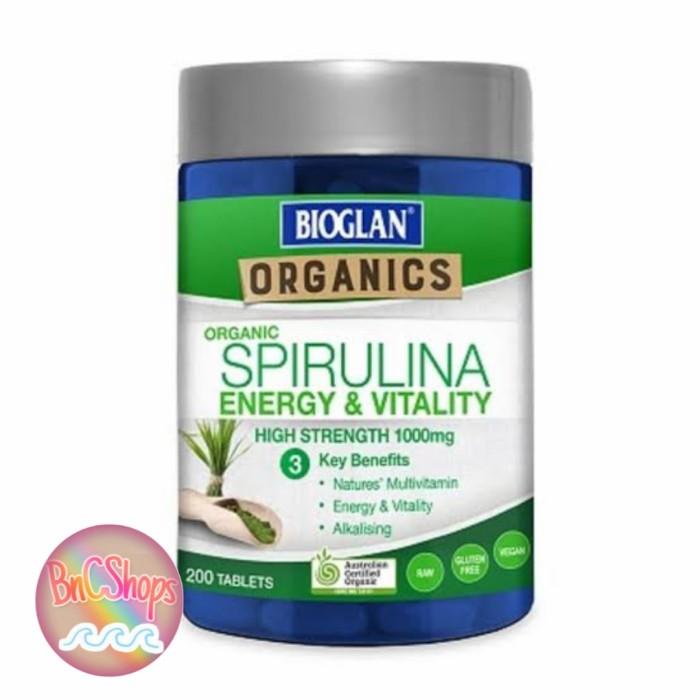 Jual Bioglan Organic Spirulina / high strengh spirulina 1000mg (200 Tab