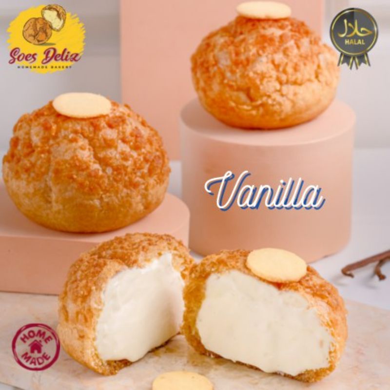 Jual Soes Deliz Kue Sus Choux Rasa Vanilla Isi 10pc Shopee Indonesia