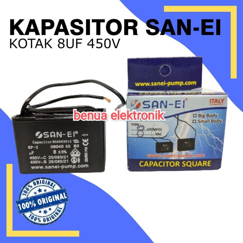 Jual Obral Uf Uf Kotak V San Ei Capacitor Kapasitor Kotak Capasitor Pompa Air