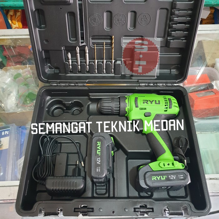 Jual RCD12V MESIN BOR LITHIUM BATERAI CORDLESS DRILL BESI KAYU 10mm 12V ...