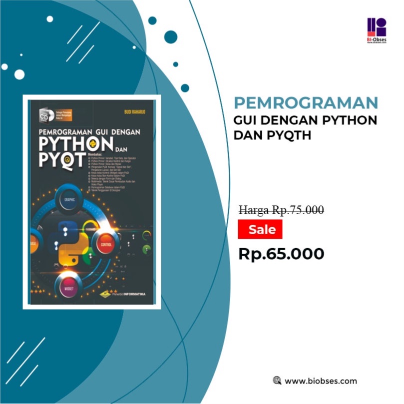 Jual Buku Pemrograman Gui Dengan Python Dan Pyqth Shopee Indonesia 3407