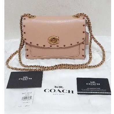 Coach crystal border rivets parker 18 shoulder bag hotsell