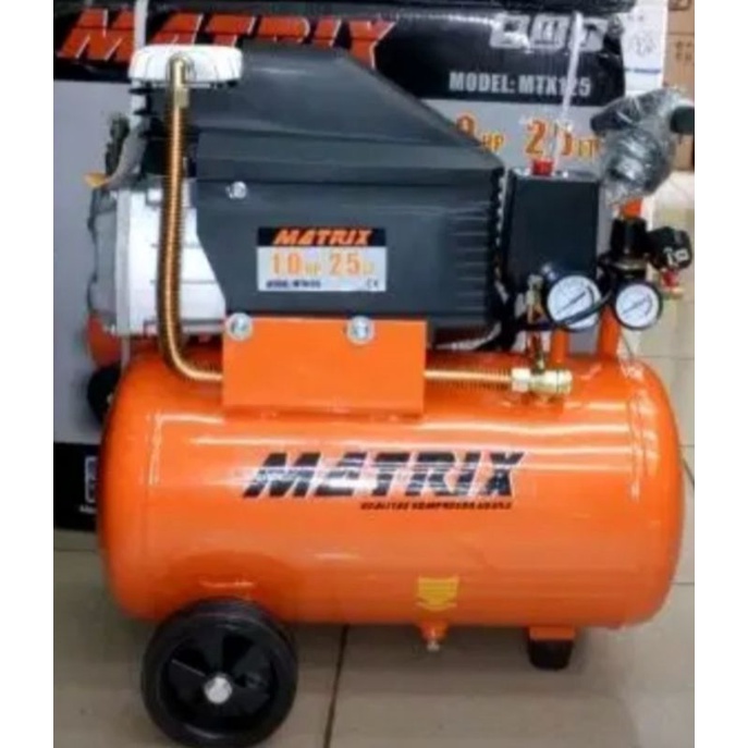 Jual kompresor matrik mtx 125 tangki 25 liter 1hp | Shopee Indonesia