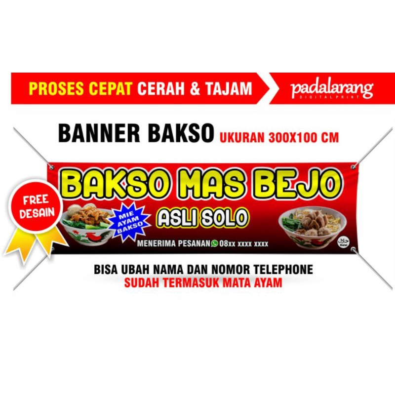 Jual Spanduk Warung Makanan Banner Earung Baso Shopee Indonesia