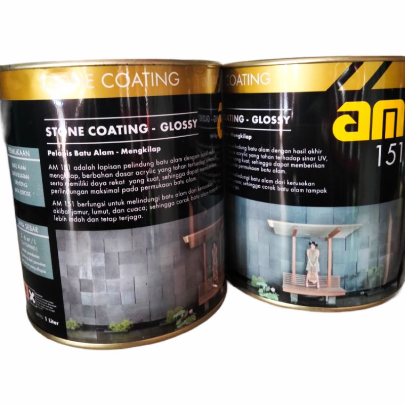 Jual Cat pelapis batu alam/stone coating AM 151 GLOSSY | Shopee Indonesia