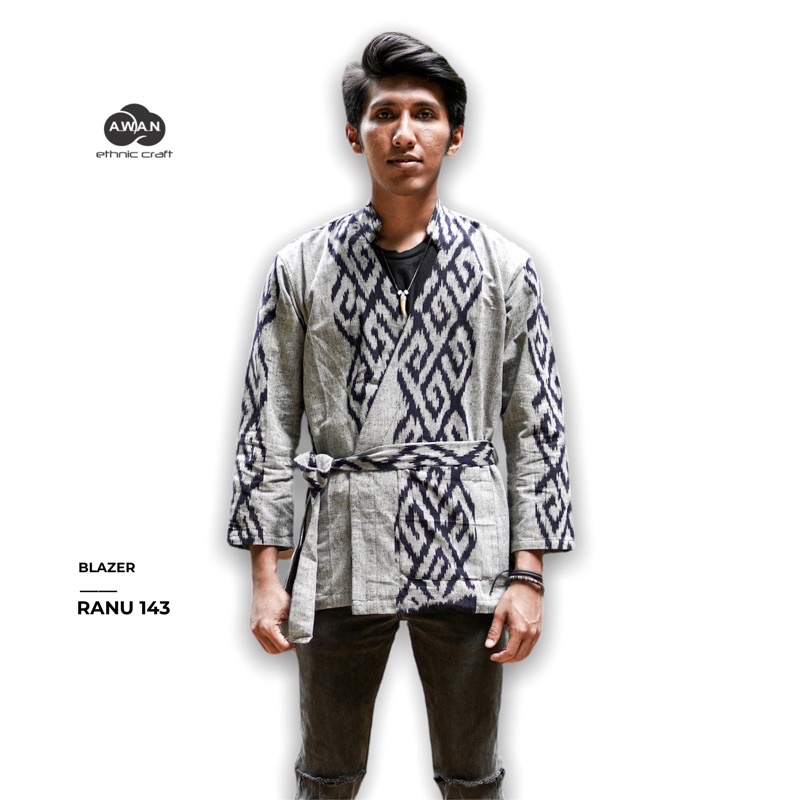Jual Ranu Blazer Pria Outer Tenun Etnik Linen | Shopee Indonesia