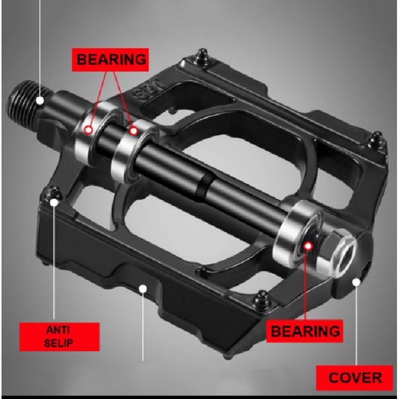 Jual pedal sepeda 3 bearing sealed loncer pedal mtb seli hybrid ...