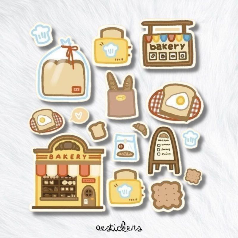 Jual STICKER BAKERY SERIES BY AESTICKERS | Shopee Indonesia