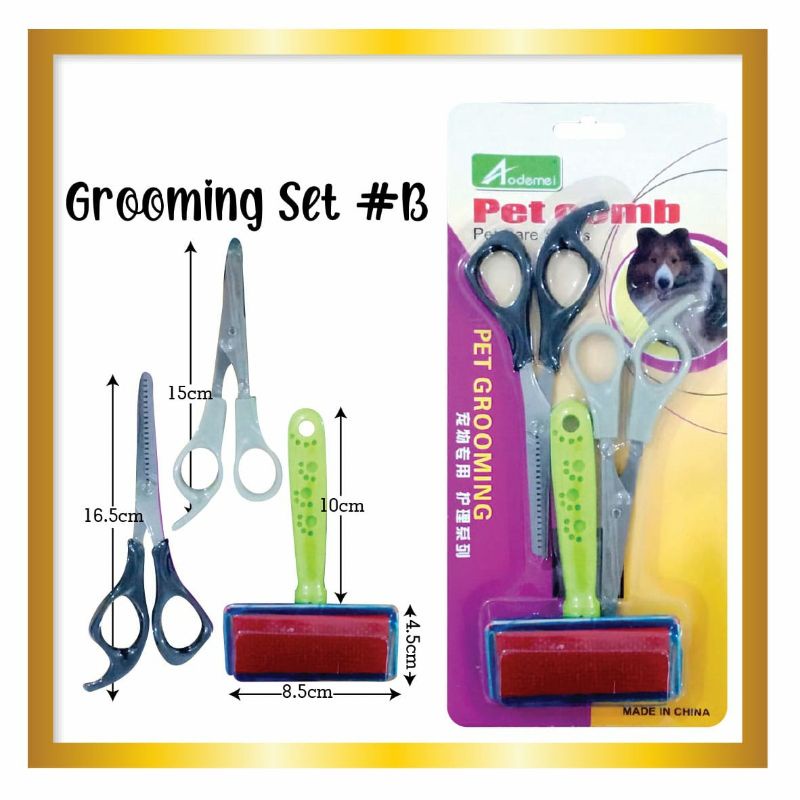 Jual Grooming Set B / Set Perawatan Hewan (1 Bal 12 Set ) | Shopee ...